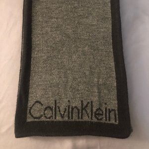 Calvin Klein Black & Gray Double Sided Scarf
